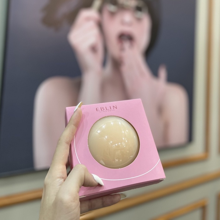 Miếng dán ngực EBL SUSANNY, dán ngực silicon nhiệt tự thân, dán ti siêu mỏng ôm khít, hàng chính hãng