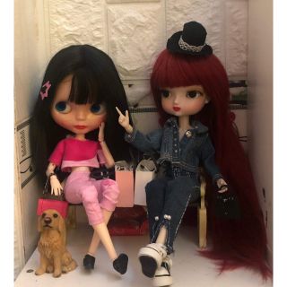 Bộ quần áo jeans cho barbie và blythe