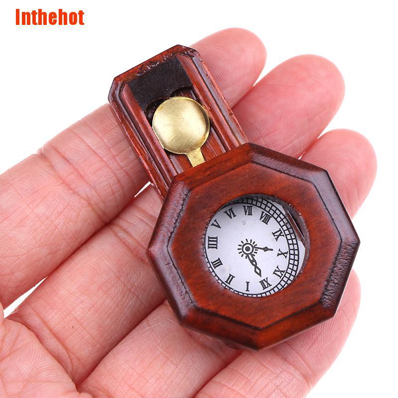 Đồng Hồ Gỗ Cổ Điển Tỉ Lệ 1 / 12 Dành Cho Búp Bê