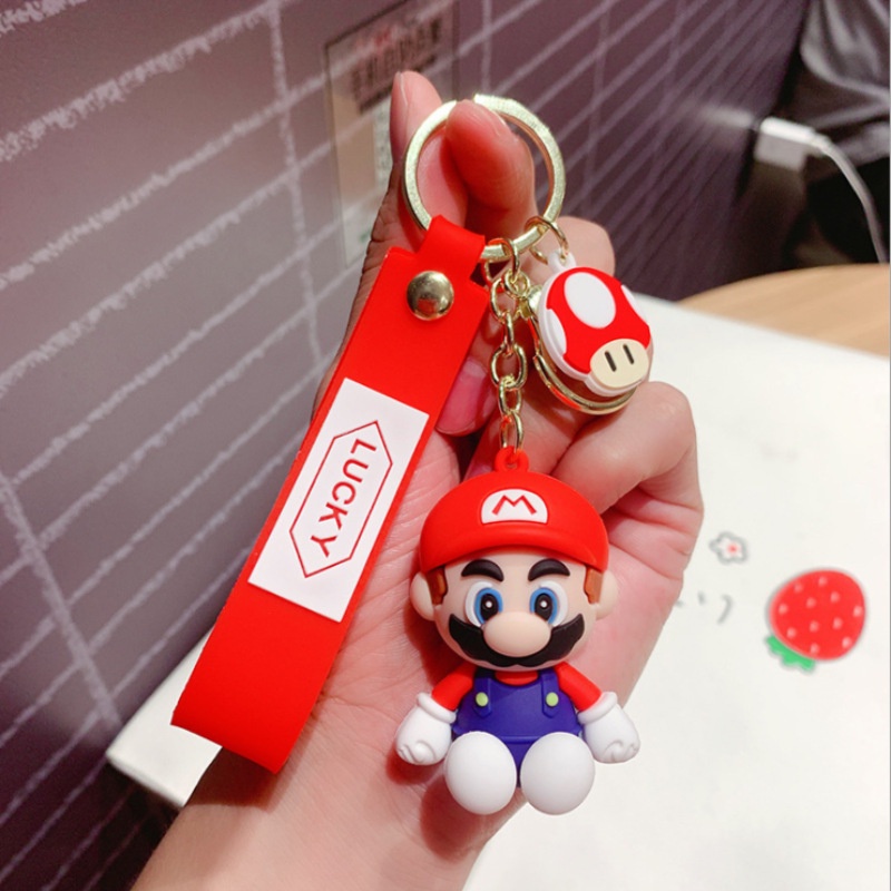 Móc khóa hình nhân vật game Mario dễ thương