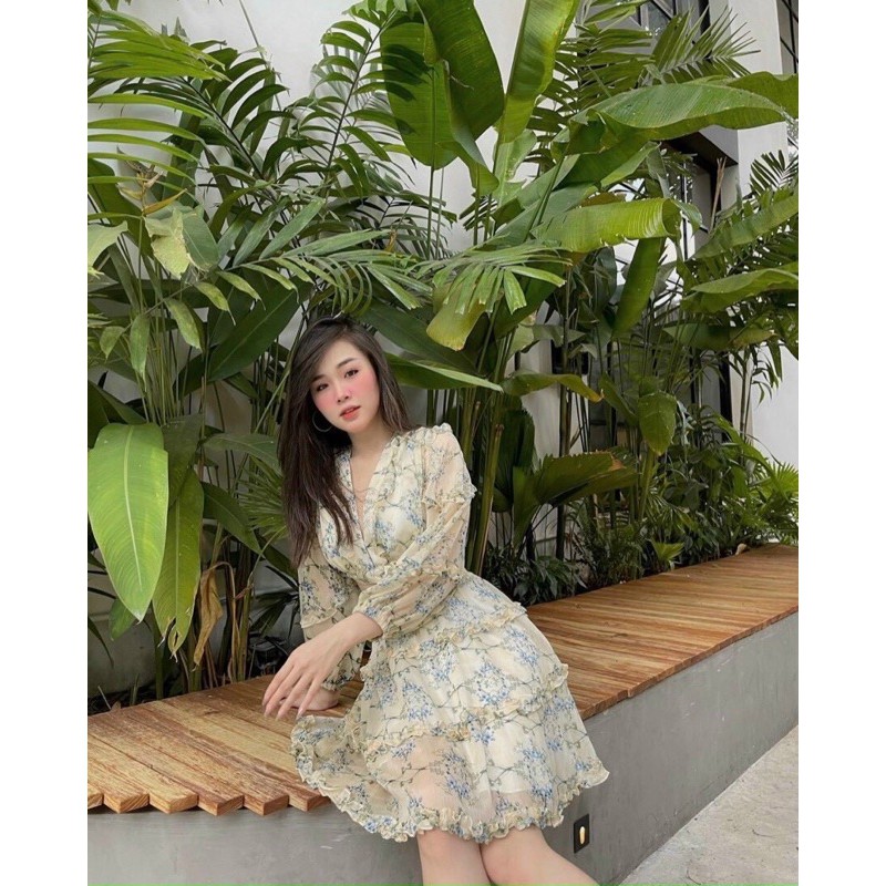 Đầm hoa cut eo 10466