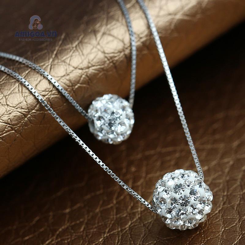 Vòng cổ Hai Lớp Đính Hạt Đơn Giản Cho Nữ