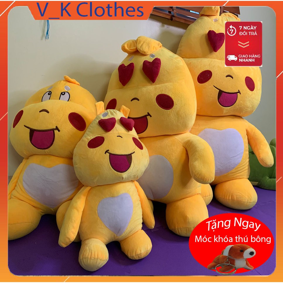 Gấu Bông Ong Vàng - Qoobee Gối Ôm Hình Thú Khủng Long Ong Vàng Mềm Mịn Siêu Đáng Yêu Nhiều Size 40cm -> 1m - GB08