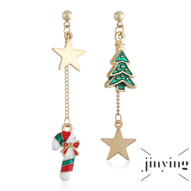 GETNOIVAS Hoa tai dáng dài phối tua rua phong cách Giáng sinh cho nữ