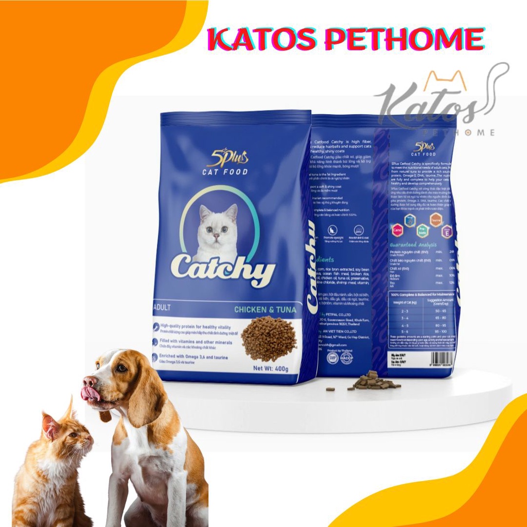 Thức ăn mèo - Hạt khô Catchy - Hàng Thái Lan - gói 400g