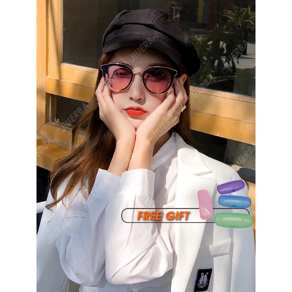 Kính Mát Mắt Mèo Chống Tia Uv Phong Cách Hàn Quốc Cho Nữ