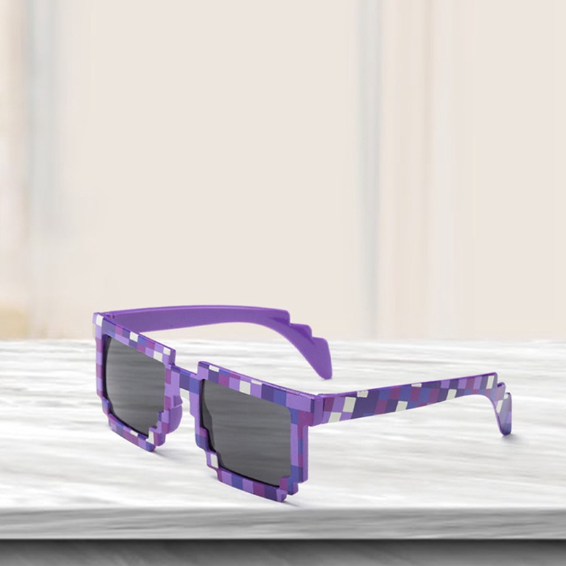 Mắt Kính Phong Cách Game Minecraft 8 Bit Làm Đạo Cụ Chụp Ảnh Cho Người Lớn