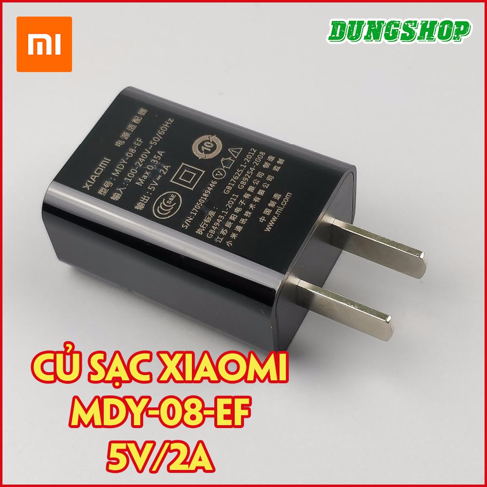 [Hỏa Tốc HCM] Củ sạc Xiaomi 5V/2A Đen