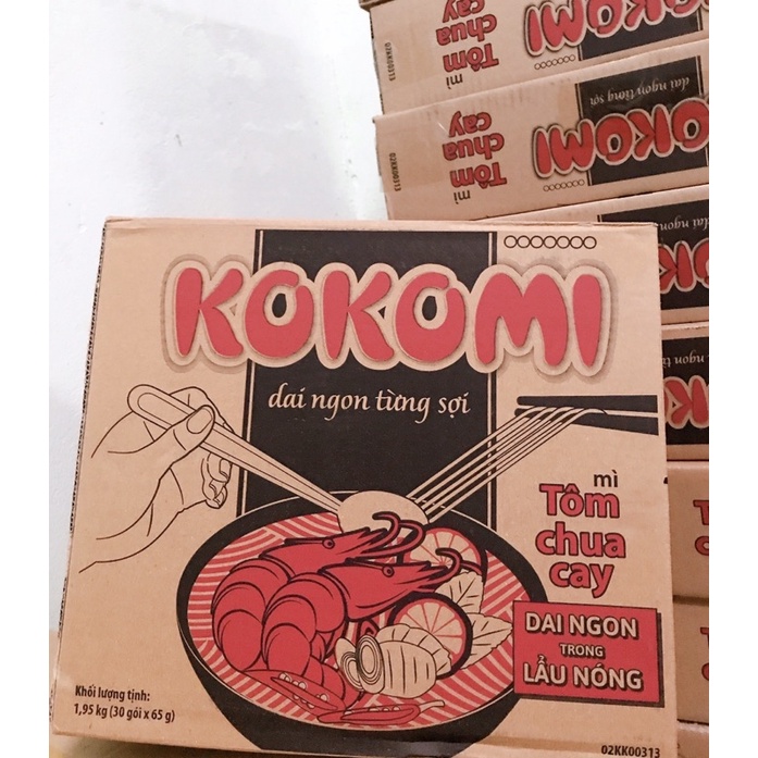 THÙNG MÌ KOKOMI VỊ TÔM CHUA CAY 30 GÓI x 65g | BigBuy360 - bigbuy360.vn