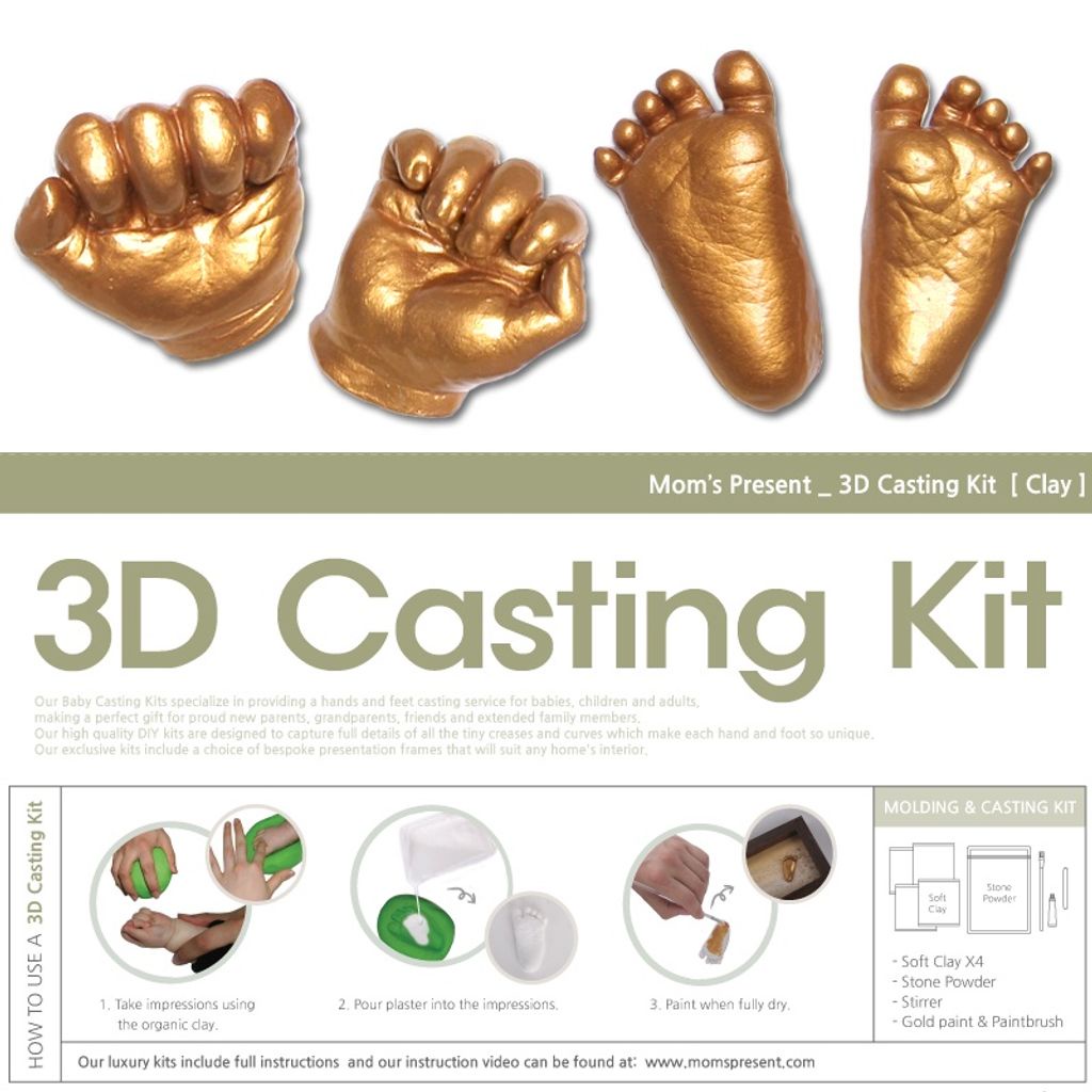 Bộ Sản Phẩm In Hình 3D Bàn Tay Và Bàn Chân Đáng Yêu Của Bé
