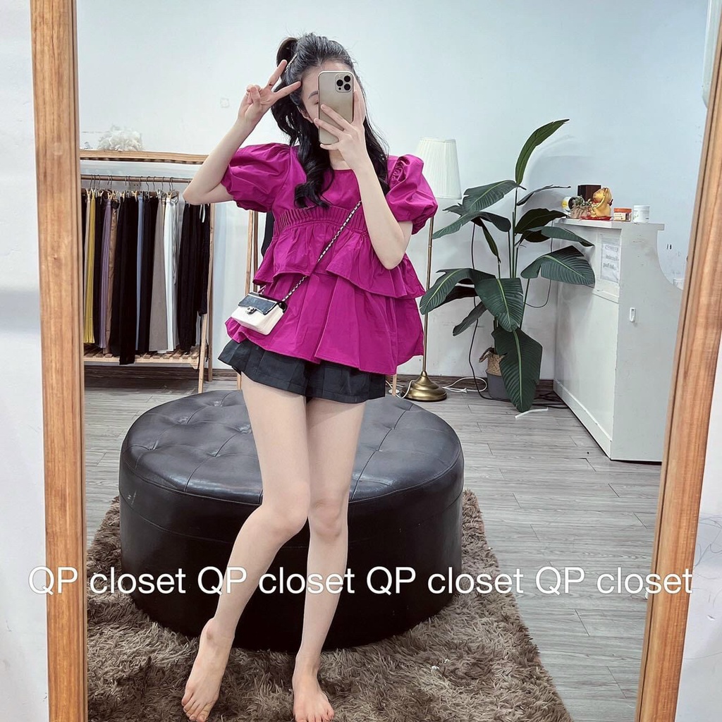 áo babydoll bánh bèo xếp ly tầng xinh