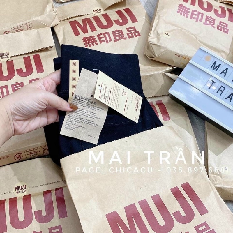 Quần legging Muji siêu co dãn