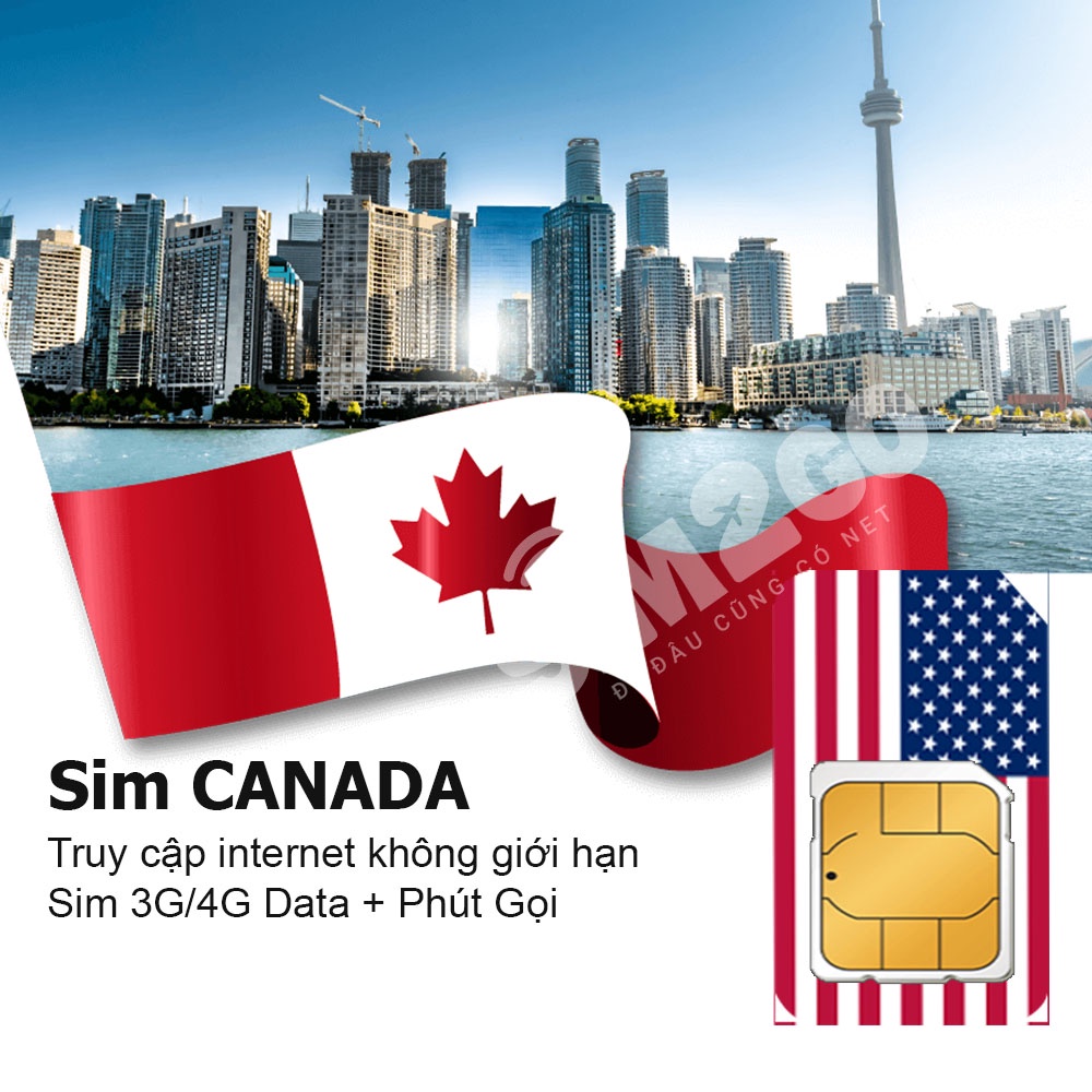 Sim du lịch Canada data tốc độ cao 4G