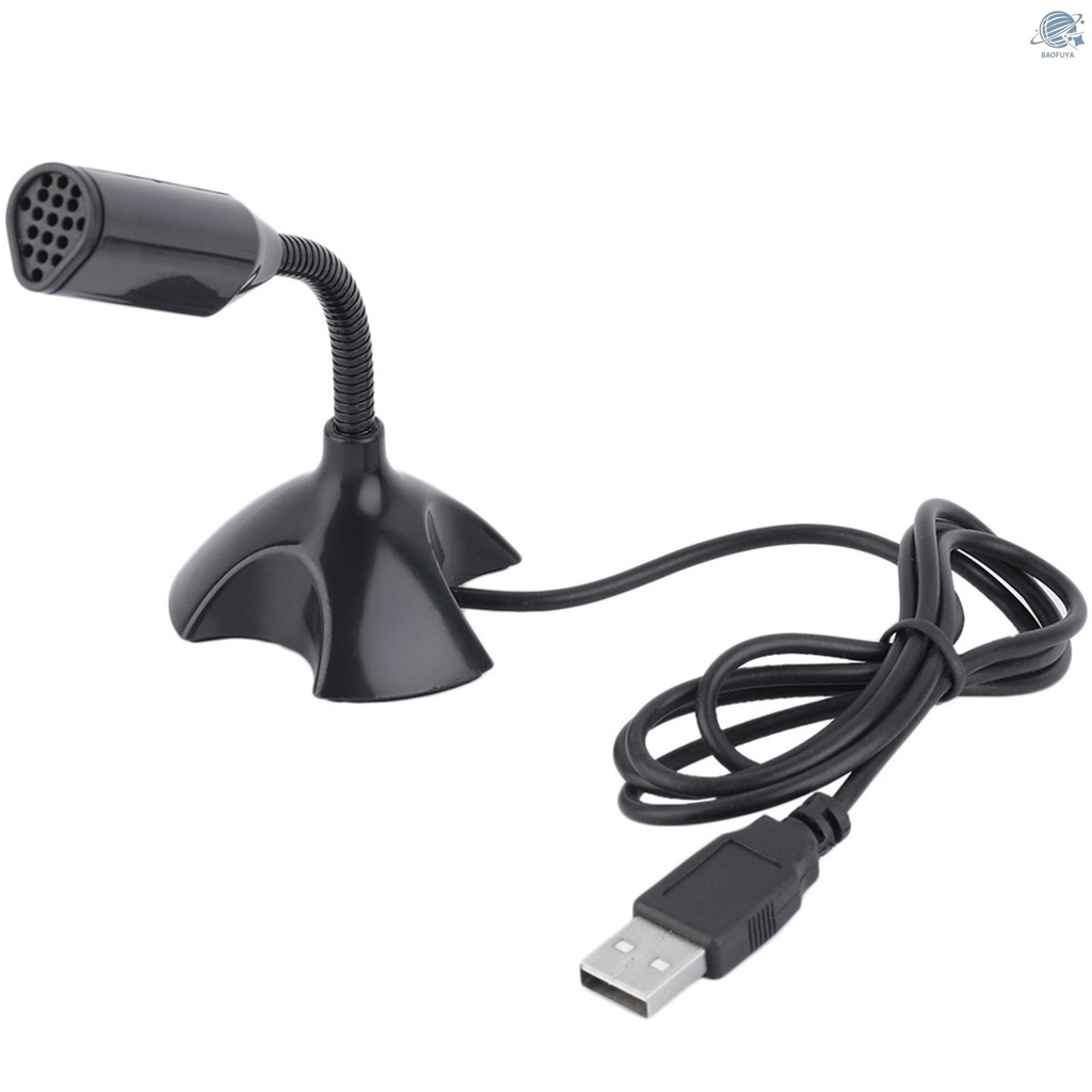 BF USB Computer Microphone with Stand Portable for PC Laptop Recording Gaming Online Chatting Desktop Omnidirectional Condenser Microphone
