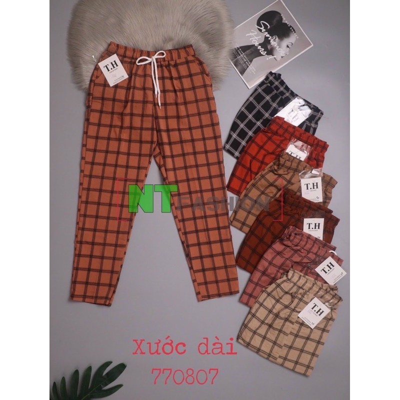 Quần vải sọc nữ