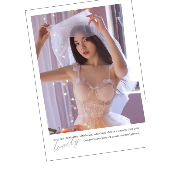 Mã FM7709 - Váy Cô Dâu Kèm Vương Miệng Gắn Đá Cao Cấp + Trang Phục Hoá Trang - Đầm Voan Quyến Rũ - Cosplay Sexy | BigBuy360 - bigbuy360.vn