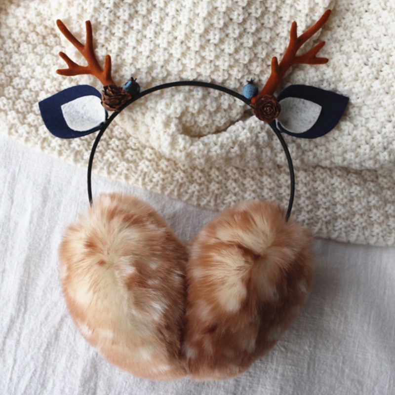 Khăn Choàng Cổ Giả Lông Thú Giữ Ấm Họa Tiết Hoạt Hình Cho Nữ