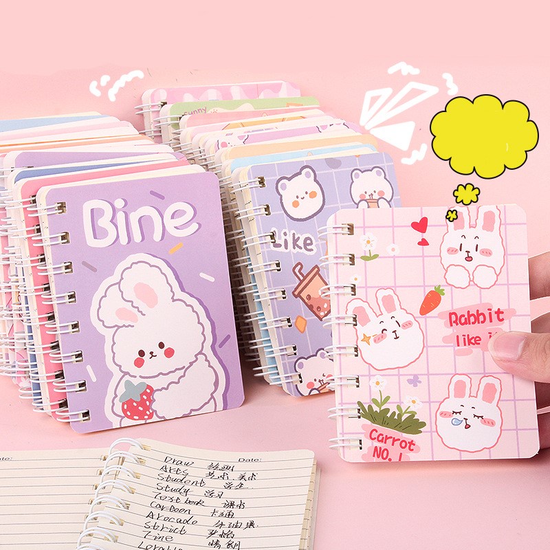Sổ Tây NOEL Lò Xo Mini Cute Bìa Mềm Ghi Chép Nhỏ Dễ Thương Cho Bé Học Sinh_Quà Tặng Noel Cho Bé