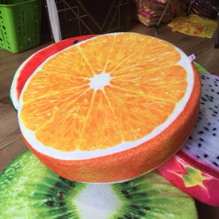 Gối tròn 3D trái cây. Hình thật