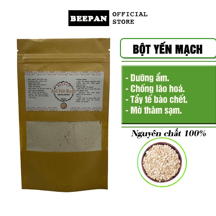 Bột Yến Mạch Nguyên Chất - BeePan - Bột Đắp Mặt Chống Lão Hoá, Mờ Thâm Sạm