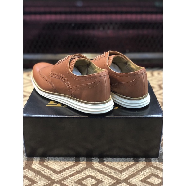 Giày tây da nam cao cấp, giày công sở nam Cole Haan chính hãng - Màu nâu, Size 40, 42