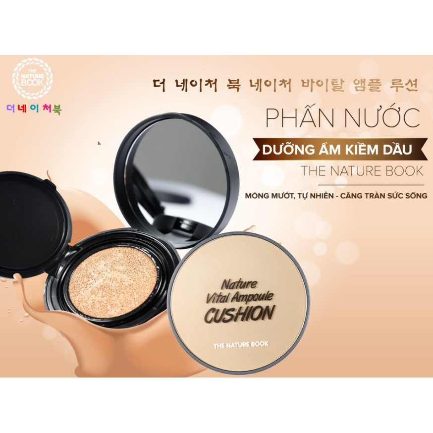 Phấn Nước Dưỡng Ẩm Kiềm Dầu The Nature Book