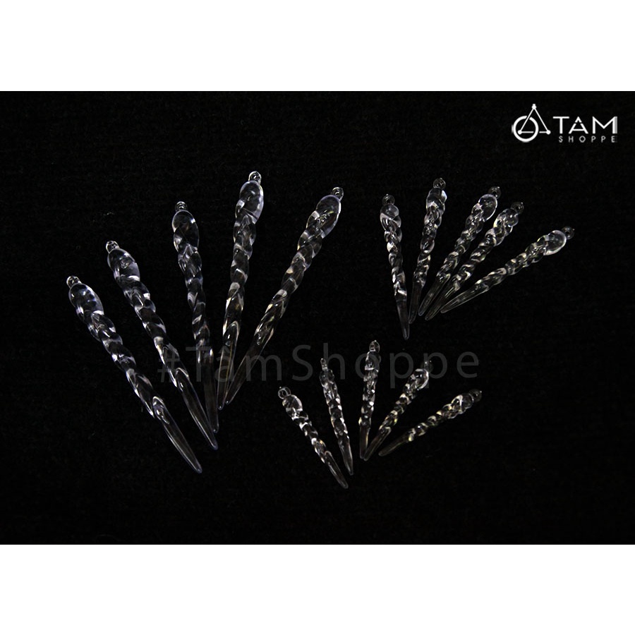 Set 5 phụ kiện trong suốt trang trí noel nhũ nước băng tan X-PKTCT-69