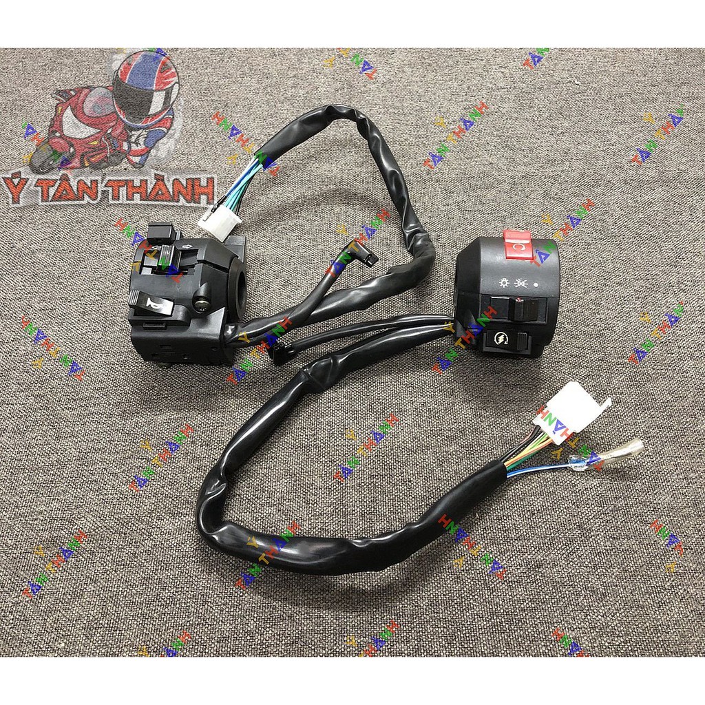 cùm công tắc xe moto rebel đen