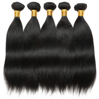 Bộ tóc giả màu đen làm bằng tóc thật 100% kích thước 8-28 inch dành cho nữ