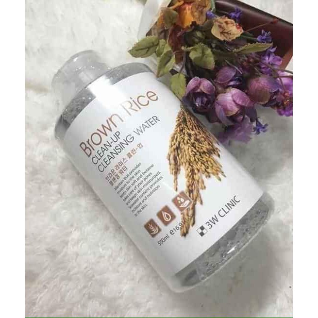 Nước tẩy trang 3W CLINIC BROWN RICE CLEAN-UP CLEANSING WATER❤