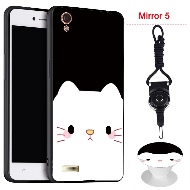 Ốp Lưng Dẻo Họa Tiết Chú Mèo Đáng Yêu Dành Cho Oppo Mirror 5