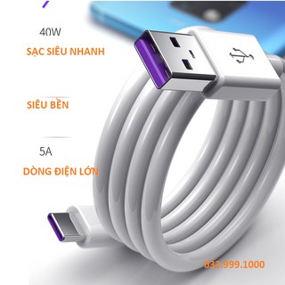 Cáp sạc nhanh 5A giao diện micro USB/Type-C