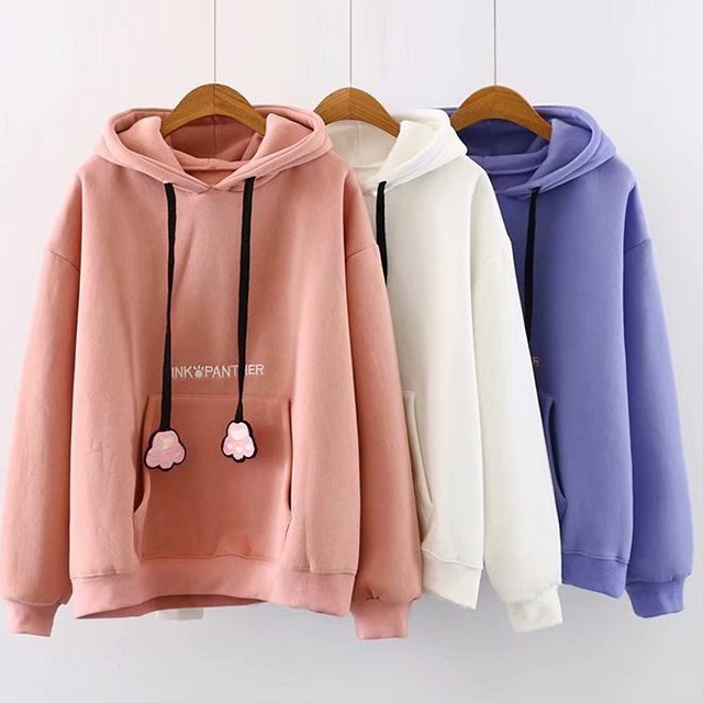 Áo hoodie lót nỉ thời trang nữ hình mèo dễ thương kiếu dáng fresize phong cách năng động trẻ trung | BigBuy360 - bigbuy360.vn