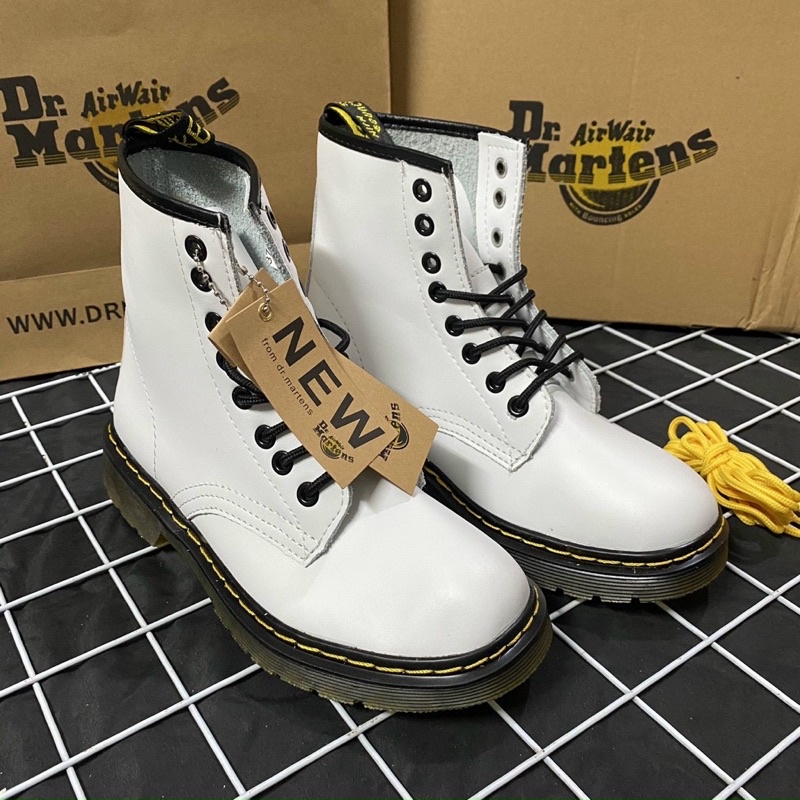 Giầy Dr marten đen trắng cao cổ siêu đẹp Fullbox