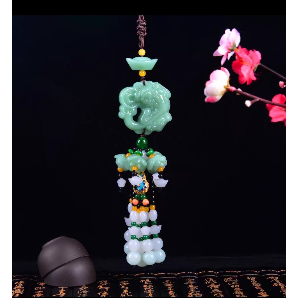 Ngọc bội đeo xe hơi, khánh treo ô tô, trang trí gương chiếu hậu