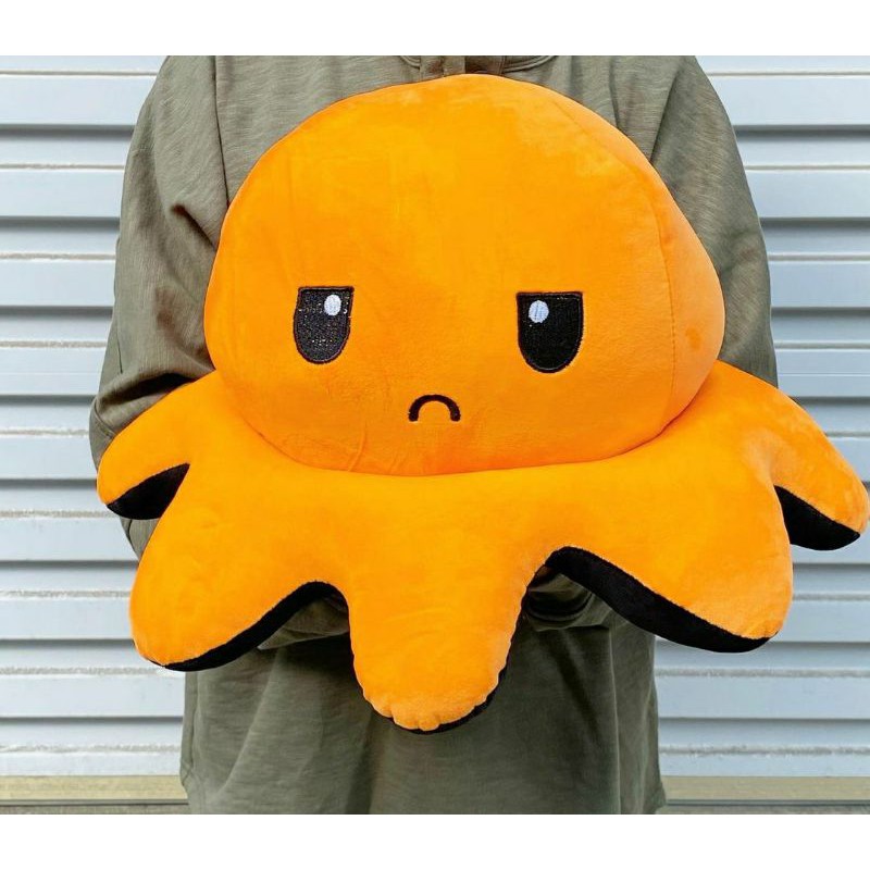 Bạch tuộc cảm xúc 2 mặt giận dữ, mắt rực lửa size 28cm/40cm/60cm