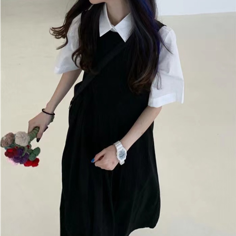 Đầm Midi Hai Dây Mỏng Thời Trang Mùa Hè Hàn Quốc Ngọt Ngào Cho Nữ