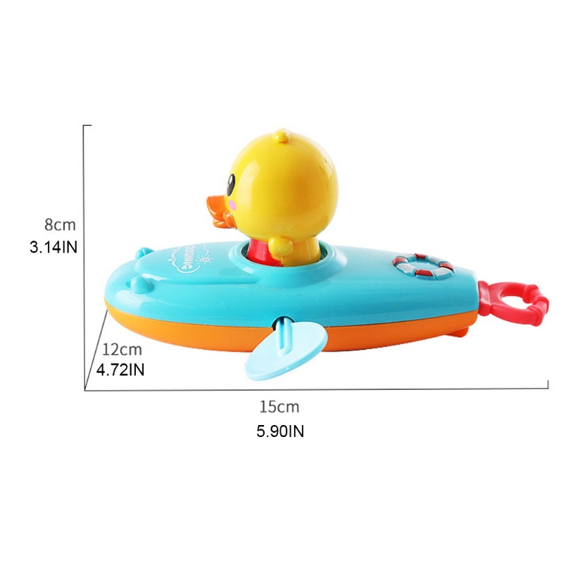 WMMB 1Set ABS Bath Shower Swim Duck Yacht Toy Interactive Water Playing Kit Pull String Water Toy Sand Toy Outdoor Beach Toy