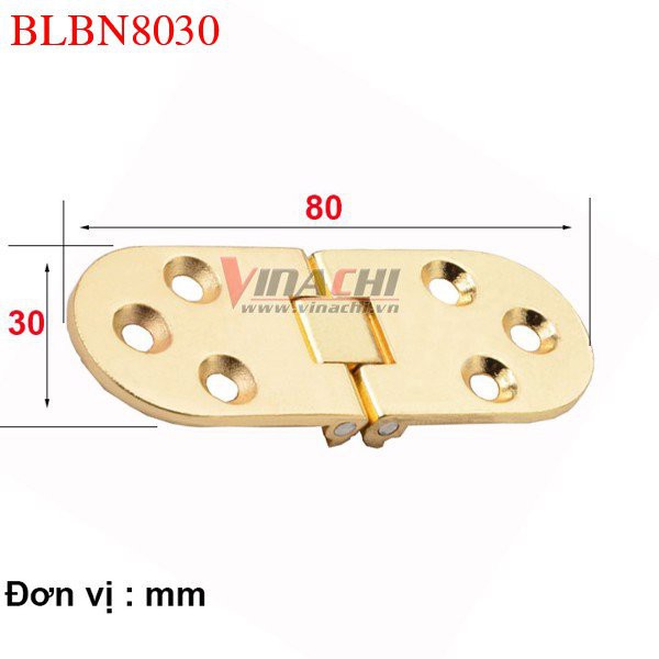 Bản Lề Bán Nguyệt 80x30mm - 1 CÁI