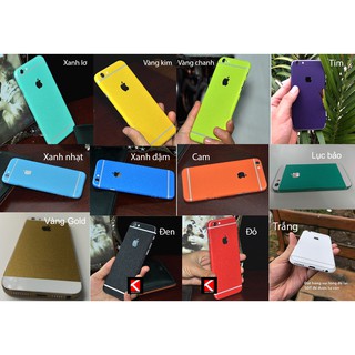 Dán skin iphone nhiều màu