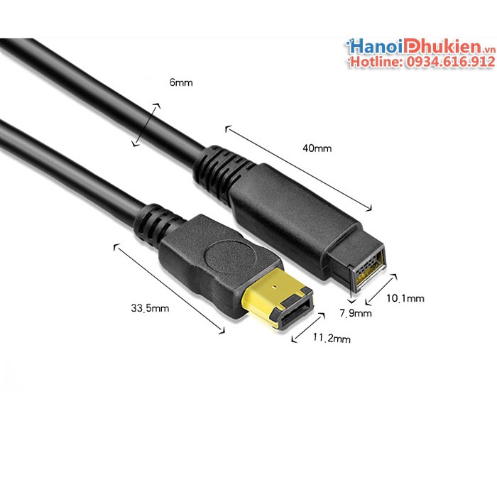 Cáp IEEE 1394 Firewire 6Pin sang 9Pin 3M