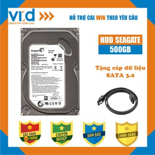 Ổ cứng hdd 500gb seagate - tặng cáp sata 3.0 - hàng nhập khẩu tháo máy đồng bộ mới 98% - bảo hành 24t