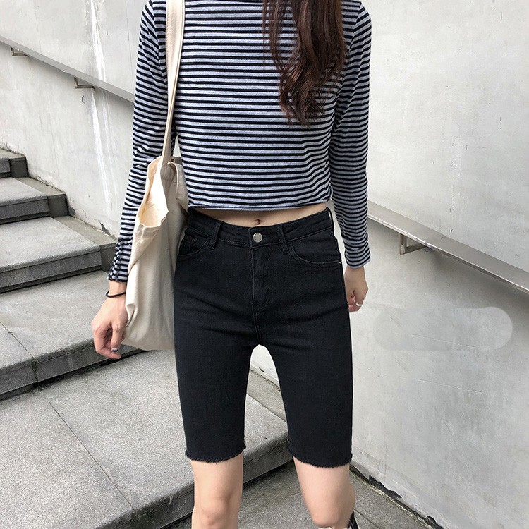 QUẦN JEAN NGỐ GIÃN LỬNG NỮ LAI TUA MÀU ĐEN CAO CẤP UTI ĐỦ SIZE , THOÁNG MÁT, FORM ÔM TÔN DÁNG, SIÊU QUYẾN RŨ