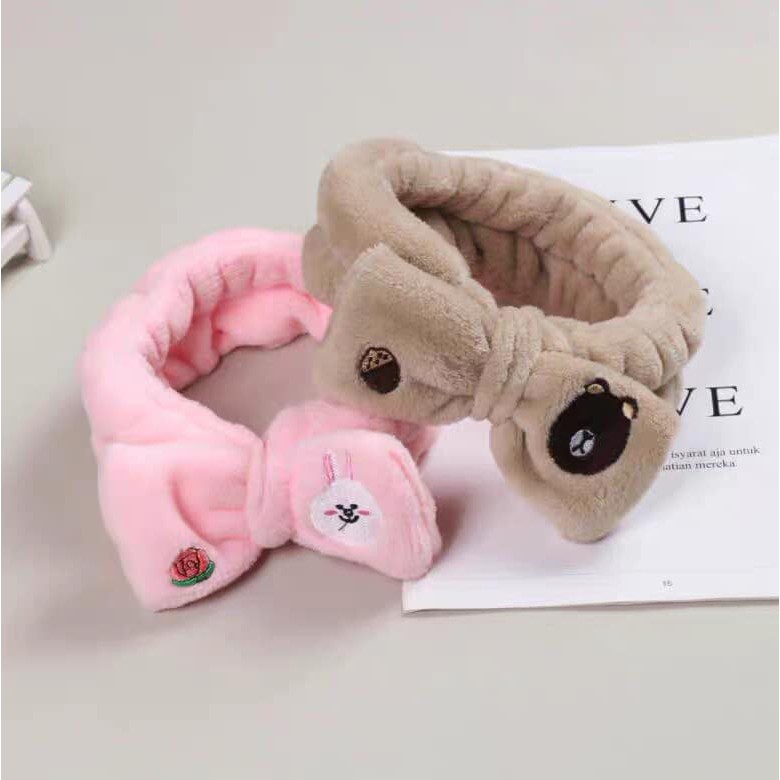 Băng đô thêu hoạt hình kèm nơ loại dày đẹp nhiều màu sắc trẻ trung-giadungsieure