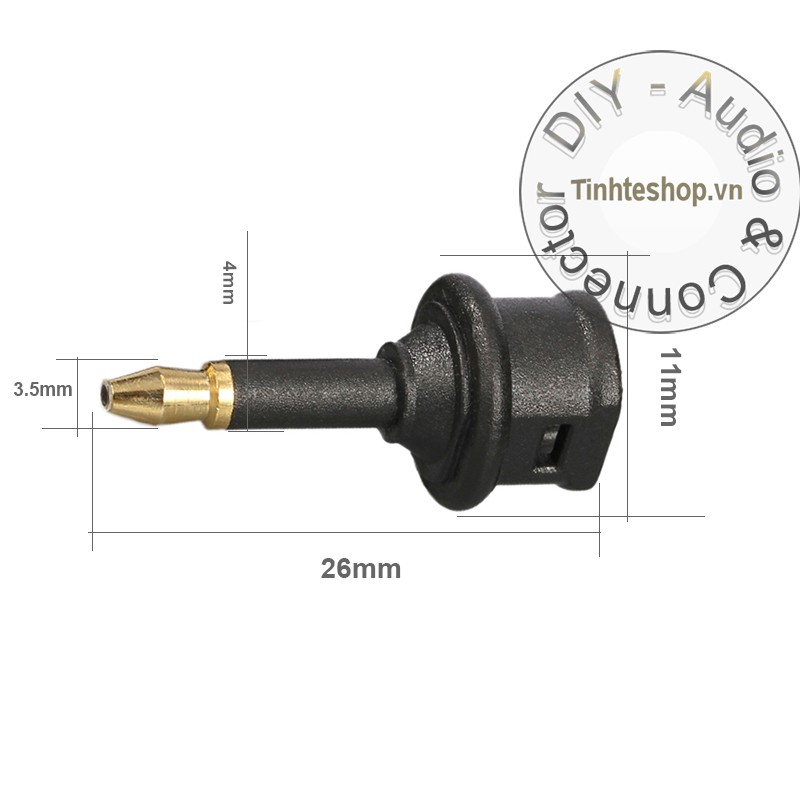 Đầu jack đổi âm thanh quang 3.5mm mini toslink cổng đực sang quang thường cổng cái