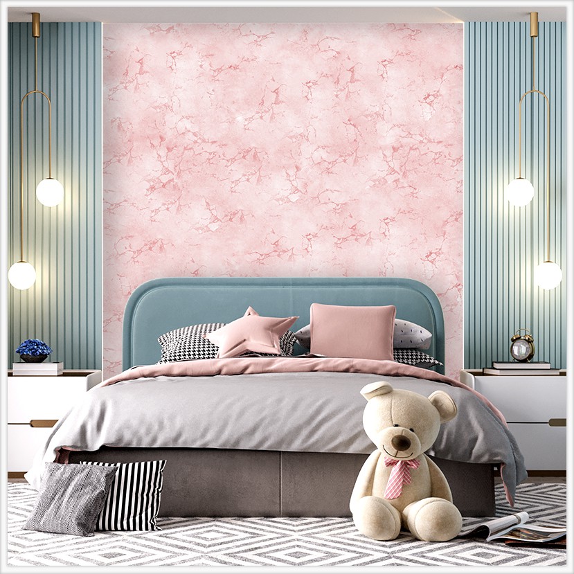 Decal Dán Tường Giả Vân Đá Hồng (v10) Kích Thước 60*150Cm| Giấy Dán Tường Cao Cấp Giá Rẻ Chất Liệu Chống Nước Dễ Dàng Sử
