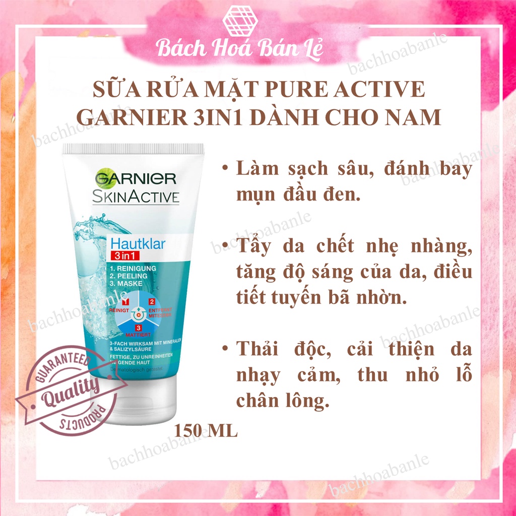 Gel rửa mặt GARNIER 3 trong 1