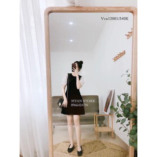 VÁY ĐEN PHA TAY TRẮNG HÀNG VNXK