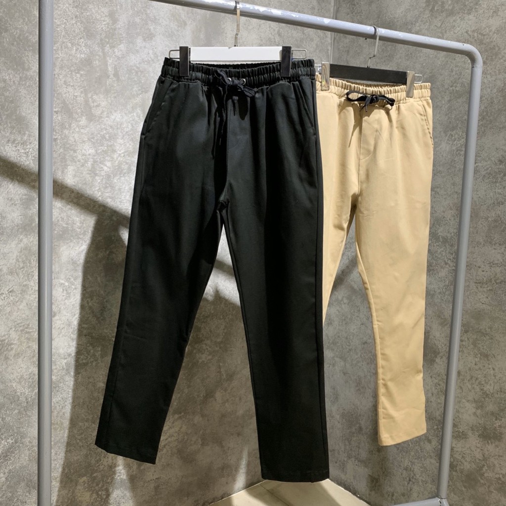 Quần kaki pants basic dài unisex nam nữ ống suông | LeeHoang