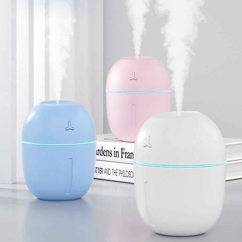 Máy phun sương tạo độ ẩm không khí mini Fnelse 320ml có đèn 7 màu sắc thời trang